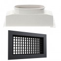 GRILLES SOUFFLAGES NOIRES POUR DIAMETRE 200